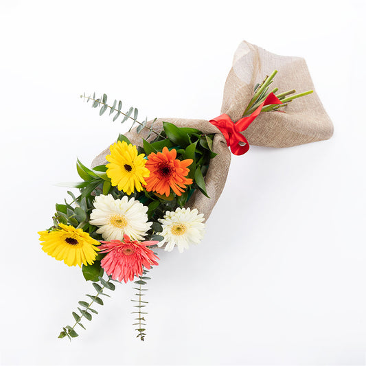 Bouquet de 6 gérberas