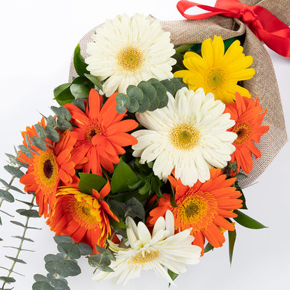 Bouquet de 9 gérberas