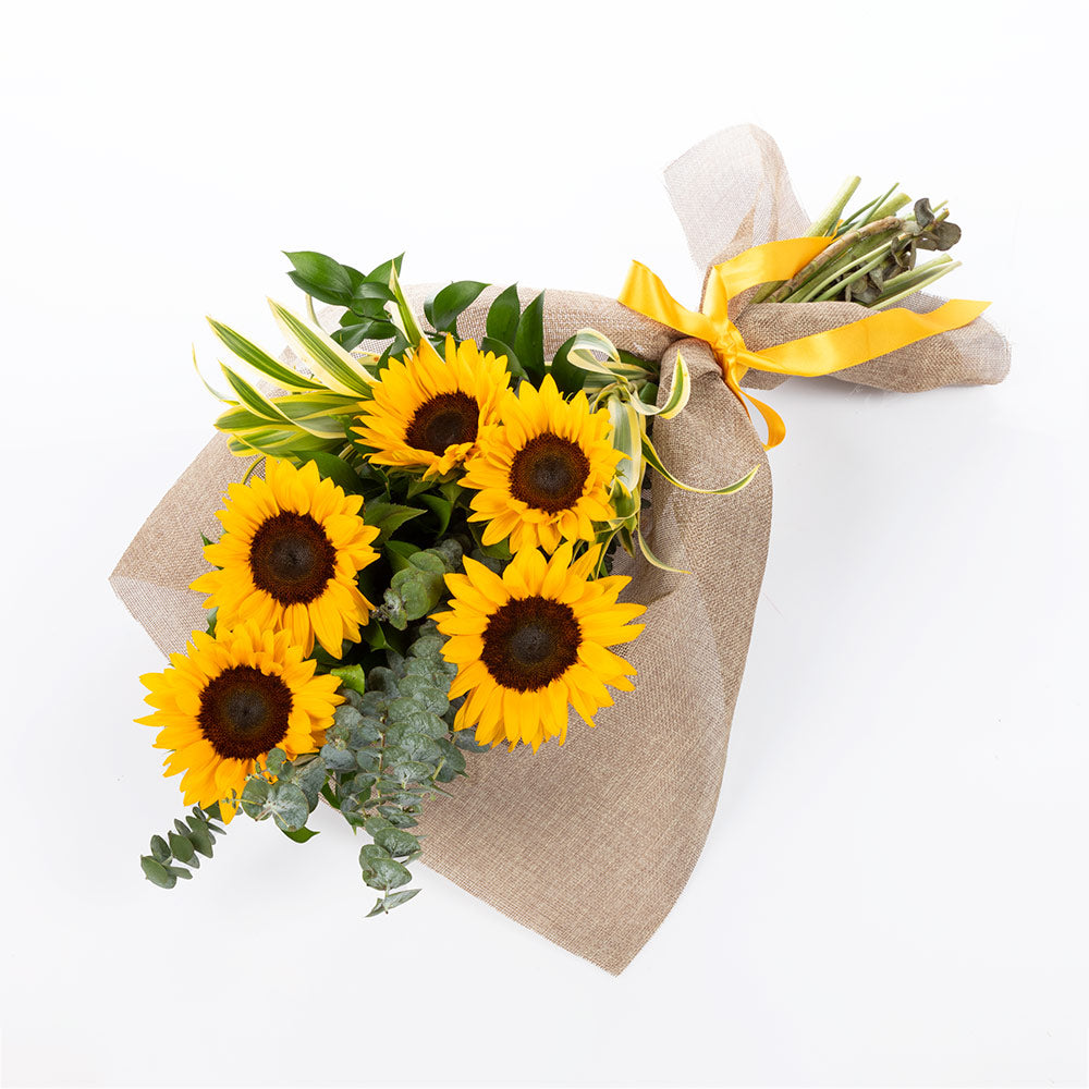 Bouquet de 5 girasoles