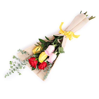 Bouquet de 6 rosas