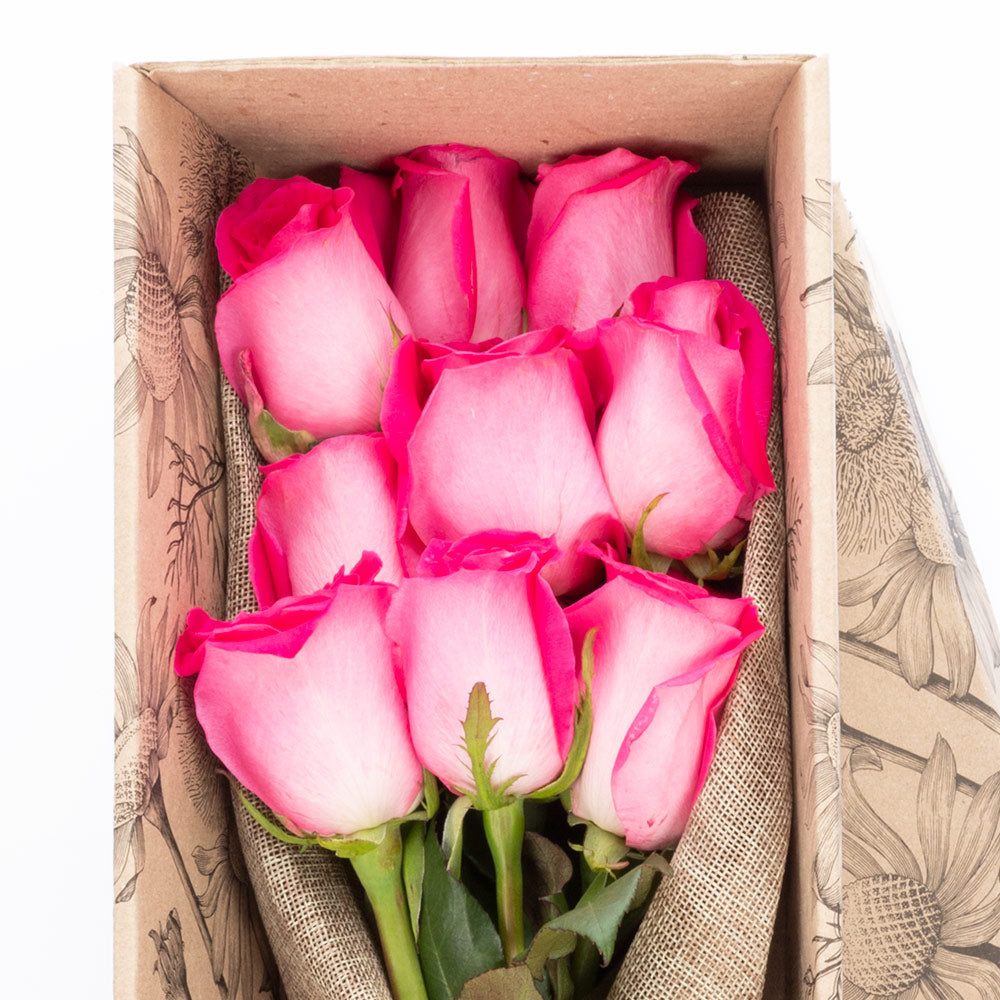 Caja de 9 rosas