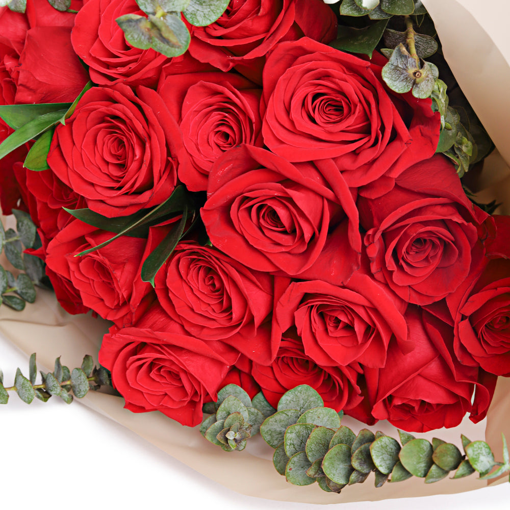 Bouquet de 30 rosas rojas